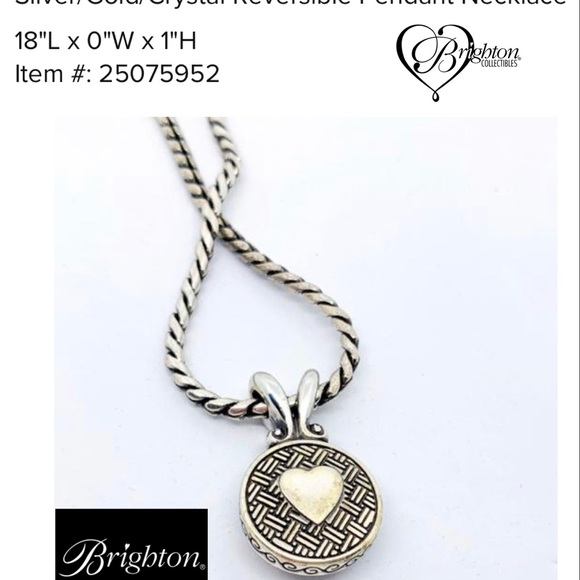 | Vintage Brighton Silver & Gold Pendant Necklace - Picture 3 of 8